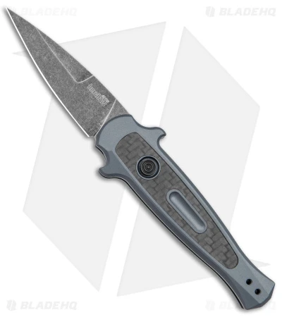 Kershaw Launch 12 Mini Stiletto Automatic Knife Gray/CF (2.5" Black Stonewash) 3 Kershaw Launch 12 Mini Stiletto Automatic Knife Gray/CF (2.5" Black Stonewash)