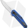 Kershaw Anso Fraxion Liner Lock Knife CF/Blue G-10 (2.75" Satin) 1160BLU -Kershaw Knife Shop Kershaw Anso Fraxion LL CF Blue G 10 1160BLU BHQ 79684 jr