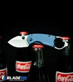 Kershaw Antic Frame Lock Knife Blue (1.75" Bead Blast) 8710 -Kershaw Knife Shop Kershaw Antic Frame Lock Knife Blue Bead Blast 8710 BHQ 94064 kp coke bottles web
