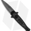 Kershaw Auto Launch 12 Mini Stiletto Button Lock Knife Black (2.5" Damascus) 1 Kershaw Auto Launch 12 Mini Stiletto Button Lock Knife Black (2.5" Damascus) -Kershaw Knife Shop Kershaw Auto Launch 12 Black Button Lock Damascus BHQ 174982 jr