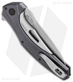 Kershaw Bareknuckle Sub Frame Lock Knife Gray Al (3.5" Stonewash) 7777 8 Kershaw Bareknuckle Sub Frame Lock Knife Gray Al (3.5" Stonewash) 7777 -Kershaw Knife Shop Kershaw Bareknuckle Sub FL Gray Aluminum SW 7777 BHQ 80586 jr side 2