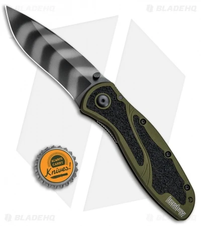 Kershaw Blur Assisted Opening Knife OD Green (3.375" Tiger Stripe) 1670OLTS 6 Kershaw Blur Assisted Opening Knife OD Green (3.375" Tiger Stripe) 1670OLTS - Image 4