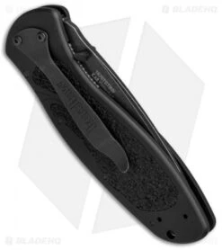 Kershaw Blur Tanto Assisted Opening Knife Black (3.375" BlackWash Serr) -Kershaw Knife Shop Kershaw Blur Tanto Black BlackWash Serr 1670TSTBWWM BHQ 68394 jr side