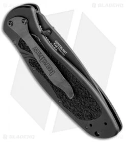 Kershaw Blur Tanto Assisted Opening Knife Black (3.375" Black Serr) 1670TBLKST -Kershaw Knife Shop Kershaw Blur Tanto Black Serr 1670TBLKST BHQ 0036 jr side 2