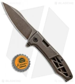 Kershaw Boilermaker Assisted Opening Frame Lock Knife Brown (3.3" Brown) 3475 -Kershaw Knife Shop Kershaw Boilermaker Assisted Opening FL Brown Brown 3475 BHQ 94084 jr bottlecap