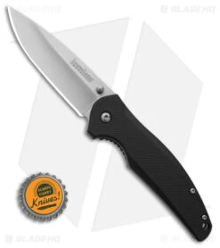 Kershaw Bowser Liner Lock Knife Black Nylon (3.25" Satin) -Kershaw Knife Shop Kershaw Bowser LLK Black Nylon 3in Satin BHQ 107942 td size
