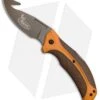 Kershaw Buck Commander Lonerock Folding Guthook Lock Back Knife (3.5" Brown) -Kershaw Knife Shop Kershaw Buck Commander Lonerock Folding Guthook Brown 1898GHORBRNBCX BHQ 51594 jr
