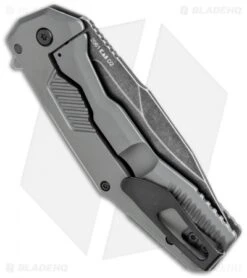 Kershaw Cannonball Assisted Opening Knife Gray PVD Steel (3.5" BlackWash) -Kershaw Knife Shop Kershaw Cannonball Assisted Opening Gray PVD Steel Blackwash 2061 BHQ 120526 jr side 2