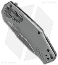 Kershaw Cannonball Assisted Opening Knife Gray PVD Steel (3.5" BlackWash) -Kershaw Knife Shop Kershaw Cannonball Assisted Opening Gray PVD Steel Blackwash 2061 BHQ 120526 jr spine 2