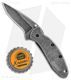 Kershaw Chive Assisted Opening Knife (1.94" Blackwash) 1600 9 Kershaw Chive Assisted Opening Knife (1.94" Blackwash) 1600 -Kershaw Knife Shop Kershaw Chive Assisted Opening Blackwash KS1600BLKBW BHQ 100765 jr bottlecap