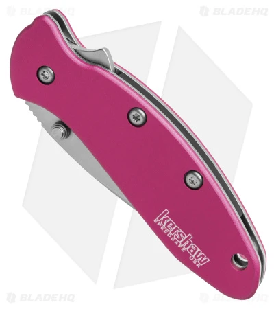 Kershaw Chive Assisted Opening Knife Pink (1.94" Bead Blast) 1600PINK 4 Kershaw Chive Assisted Opening Knife Pink (1.94" Bead Blast) 1600PINK - Image 2