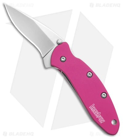 Kershaw Chive Assisted Opening Knife Pink (1.94" Bead Blast) 1600PINK 3 Kershaw Chive Assisted Opening Knife Pink (1.94" Bead Blast) 1600PINK