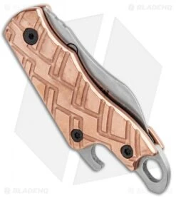 Kershaw Copper Cinder Keychain Knife Bottle Opener (1.4" Stonewash) 1025Cu 8 Kershaw Copper Cinder Keychain Knife Bottle Opener (1.4" Stonewash) 1025Cu -Kershaw Knife Shop Kershaw Cinder Keychain Bottle Opener Copper SW 1025CU BHQ 94080 jr side