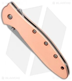 Kershaw Copper Leek Assisted Opening Knife (3" Stonewash) 1660CU -Kershaw Knife Shop Kershaw Copper Leek Assisted Opening SW 1660CU BHQ 105986 jr spine
