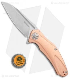 Kershaw Copper Natrix XL Sub-Frame Lock Knife (3.75" Stonewash) 7008CU -Kershaw Knife Shop Kershaw Copper Natrix XL Sub FL SW 7008CU BHQ 105985 jr bottlecap