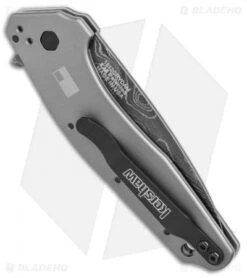 Kershaw Dividend Assisted Opening Knife Gray Aluminum (3" Damascus) 1812GRYDAM -Kershaw Knife Shop Kershaw Dividend Gray Damascus BHQ 74790 er side