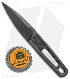 Kershaw Electron Dagger Fixed Blade Knife Black GFN (2.4" Black GFN) 1396 -Kershaw Knife Shop Kershaw Electron Dagger Fixed Blade Black GFN Black BHQ 139788 jr bottlecap