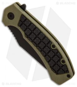 Kershaw Faultline Liner Lock Knife Green/Black GFN (3" Black) 8760 -Kershaw Knife Shop Kershaw Faultline Green Black GFN black BHQ 81280 er spine