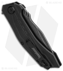 Kershaw Flatbed Spring Assisted Knife Black GFN (3.1" Black SW) 1376 -Kershaw Knife Shop Kershaw Flatbed Spring Assisted Knife Black GFN 3in Black SW BHQ 139778 td side