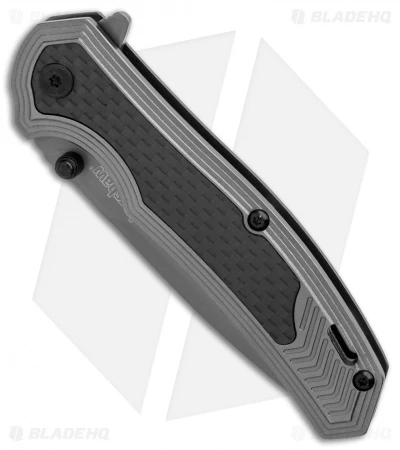 Kershaw Fringe A/O Frame Lock Knife Gray SS/Carbon Fiber (3" Gray) 8310 5 Kershaw Fringe A/O Frame Lock Knife Gray SS/Carbon Fiber (3" Gray) 8310 - Image 3