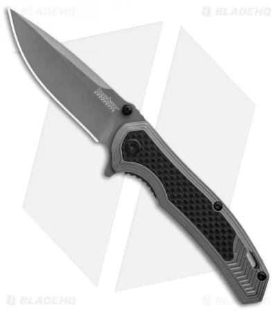 Kershaw Fringe A/O Frame Lock Knife Gray SS/Carbon Fiber (3" Gray) 8310 3 Kershaw Fringe A/O Frame Lock Knife Gray SS/Carbon Fiber (3" Gray) 8310