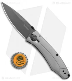 Kershaw Innuendo Frame Lock Knife Gray (3.3" Black) 3440 -Kershaw Knife Shop Kershaw Innuendo FL Gray Black 3440 BHQ 94086 jr bottlecap