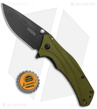 Kershaw Knockout Assisted Opening Knife Olive (3.25" Black) 1870OLBLK 6 Kershaw Knockout Assisted Opening Knife Olive (3.25" Black) 1870OLBLK - Image 4