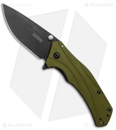 Kershaw Knockout Assisted Opening Knife Olive (3.25" Black) 1870OLBLK 3 Kershaw Knockout Assisted Opening Knife Olive (3.25" Black) 1870OLBLK