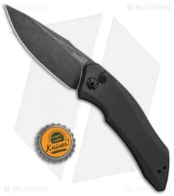 Kershaw Launch 1 Automatic Knife Gray Aluminum (3.4" Blackwash) 7100GRYBW -Kershaw Knife Shop Kershaw Launch 1 Automatic Gray Aluminum BlackWash 7100GRYBW BHQ 91254 jr bottlecap