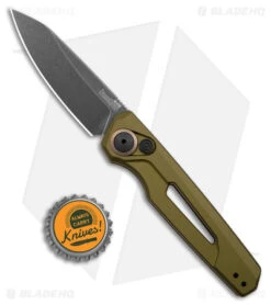 Kershaw Launch 11 Automatic Knife OD Green Aluminum (2.75" Blackwash) 7550OL -Kershaw Knife Shop Kershaw Launch 11 Auto OD Green Aluminum Blackwash BHQ 178231 jr bottlecap