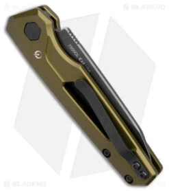 Kershaw Launch 11 Automatic Knife OD Green Aluminum (2.75" Blackwash) 7550OL -Kershaw Knife Shop Kershaw Launch 11 Auto OD Green Aluminum Blackwash BHQ 178231 jr side