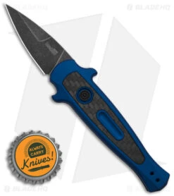 Kershaw Launch 12 CA Legal Mini Stiletto Automatic Knife Blue/CF (1.9" Black SW) 9 Kershaw Launch 12 CA Legal Mini Stiletto Automatic Knife Blue/CF (1.9" Black SW) -Kershaw Knife Shop Kershaw Launch 12 CA Legal mini Stiletto Automatic Knife Blue CF 1in Black SW BHQ 145126 td size