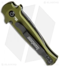 Kershaw Launch 12 CA Legal Stiletto Automatic Knife OD Green (1.9" Black SW) 8 Kershaw Launch 12 CA Legal Stiletto Automatic Knife OD Green (1.9" Black SW) -Kershaw Knife Shop Kershaw Launch 12 Call Legal Stiletto Auto OD Green KER7130OLBW BHQ 114625 jr side
