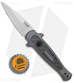 Kershaw Launch 12 Mini Stiletto Automatic Knife Gray/CF (2.5" Stonewash) 7125GRY 9 Kershaw Launch 12 Mini Stiletto Automatic Knife Gray/CF (2.5" Stonewash) 7125GRY -Kershaw Knife Shop Kershaw Launch 12 Mini Stiletto Auto Gray CF SW KER7125GRY BHQ 114043 jr bottlecap