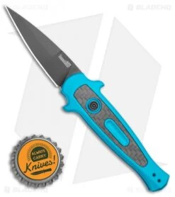 Kershaw Launch 12 Mini Stiletto Automatic Knife Teal (2.5" Black) -Kershaw Knife Shop Kershaw Launch 12 Mini Stiletto Automatic Knife Teal 2.5 Black KER7125TEALBLK BHQ 116323 LS Bottlecap