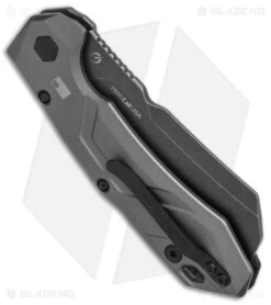 Kershaw Launch 14 Automatic Knife Cleaver Gray Al (3.4" Black SW) 7850 -Kershaw Knife Shop Kershaw Launch 14 Auto Cleaver BlackWash 7850 BHQ 139777 jr side
