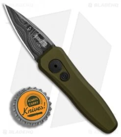 Kershaw Launch 4 CA Legal Automatic Knife OD Green (1.9" Damascus) BHQ Exclusive 15 Kershaw Launch 4 CA Legal Automatic Knife OD Green (1.9" Damascus) BHQ Exclusive -Kershaw Knife Shop Kershaw Launch 4 CA Legal OD Green Damascus BHQ 91063 er bottlecap