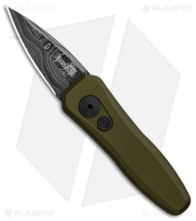 Kershaw Launch 4 CA Legal Automatic Knife OD Green (1.9" Damascus) BHQ Exclusive 3 Kershaw Launch 4 CA Legal Automatic Knife OD Green (1.9" Damascus) BHQ Exclusive