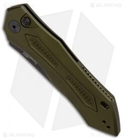 Kershaw Launch 6 Automatic Knife OD Green (3.75" Black) 7800OLBLK -Kershaw Knife Shop Kershaw Launch 6 Olive Black BHQ 89519 er spine