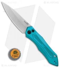 Kershaw Launch 6 Automatic Knife Teal (3.75" Stonewash) 7800TEALSW -Kershaw Knife Shop Kershaw Launch 6 Teal SW BHQ 89520 er bottlecap