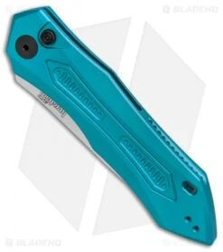 Kershaw Launch 6 Automatic Knife Teal (3.75" Stonewash) 7800TEALSW -Kershaw Knife Shop Kershaw Launch 6 Teal SW BHQ 89520 er spine
