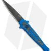 Kershaw Launch 8 Stiletto Automatic Knife Blue/CF (3.5" Stonewash) -Kershaw Knife Shop Kershaw Launch 8 Stiletto Auto Blue CF Black BHQ 111460 jr
