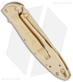 Kershaw Leek Assisted Opening Knife 24K Gold Plated (3" Gold) 1660G -Kershaw Knife Shop Kershaw Leek 24K Gold Plated Gold KS1660G BHQ 76611 jr side