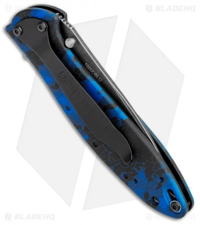 Kershaw Leek Spring Assisted Knife A/O Digital Blue (3" Black SW) 1660DBLU 5 Kershaw Leek Spring Assisted Knife A/O Digital Blue (3" Black SW) 1660DBLU - Image 3