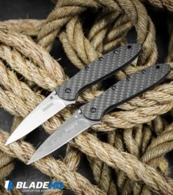 Kershaw Leek Assisted Opening Knife Carbon Fiber (3" Composite) -Kershaw Knife Shop Kershaw Leek Assisted Opening Knife Carbon Fiber Satin Composite 1660CFCBSW BHQ 100508 kp rope web