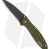 Kershaw Leek Assisted Opening Knife OD Green (3" Black ) 1660OLBLK -Kershaw Knife Shop Kershaw Leek OD Green black BHQ 79637 er