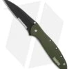 Kershaw Leek Assisted Opening Knife OD Green (3" Black Serr) 1660OLBLKST -Kershaw Knife Shop Kershaw Leek OD Green black serr BHQ 77342 er 2
