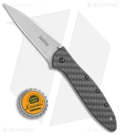 Kershaw Leek Assisted Opening Knife Carbon Fiber (3" Stonewash) 1660CF 14 Kershaw Leek Assisted Opening Knife Carbon Fiber (3" Stonewash) 1660CF -Kershaw Knife Shop Kershaw Leek cf sw BHQ 52168 jr bottlecap