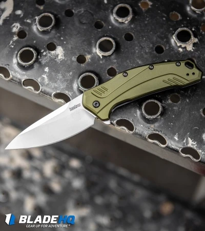 Kershaw Link 20CV Drop Point Knife Olive Al (3.25" Stonewash) 1776OLSW 7 Kershaw Link 20CV Drop Point Knife Olive Al (3.25" Stonewash) 1776OLSW - Image 5