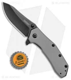 Kershaw Median Bead Blast A/O Frame Lock Knife Stainless Steel (3" Black) 9 Kershaw Median Bead Blast A/O Frame Lock Knife Stainless Steel (3" Black) -Kershaw Knife Shop Kershaw Median BB A O FL SS Black KS1551TI BHQ 100764 jr bottlecap